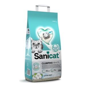 Sanicat Clumping White Cotton - 20L